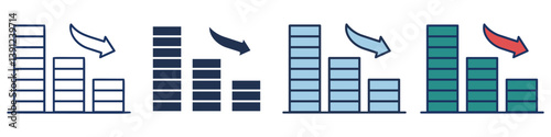 Recession Icons Collection – Multiple Vector Styles Included