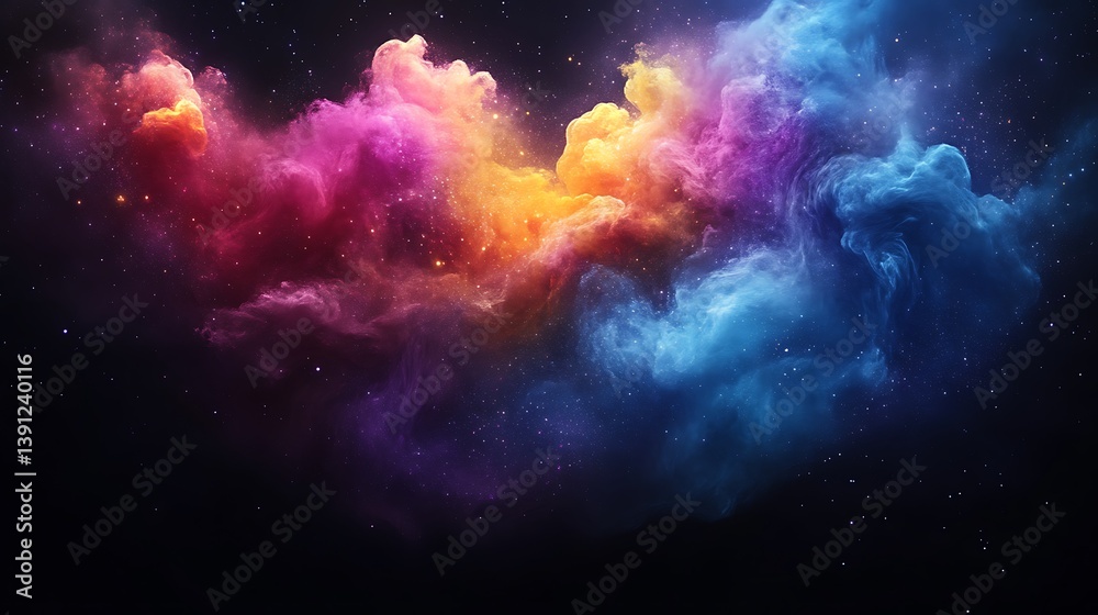 Obraz premium Colorful nebula in space.
