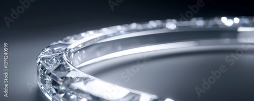 Close-up of a sparkling crystal ornament showcasing intricate details and brilliance.