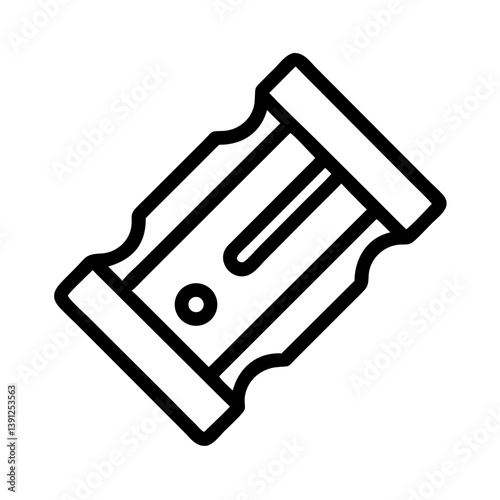Pencil Sharpener Tool Simple Icon Design