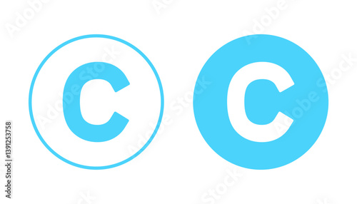 Copyright icon vector. copyright sign and symbol