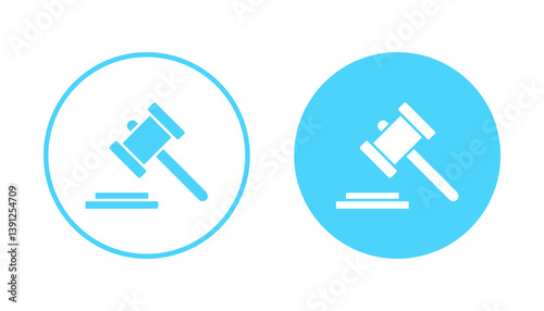 Gavel icon vector. judge gavel sign and symbol. law icon. auction hammer