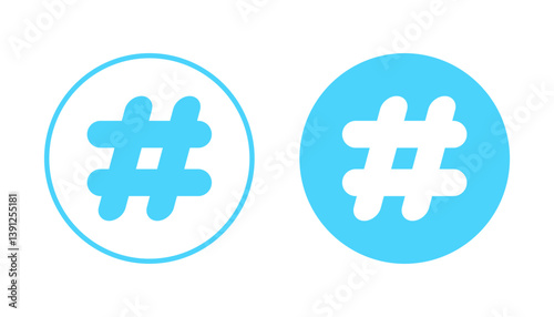 Hashtag icon vector. hashtag sign and symbol