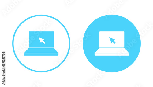 Laptop icon vector. computer sign and symbol