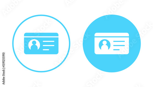 License icon vector. ID card icon. driver license, staff identification card