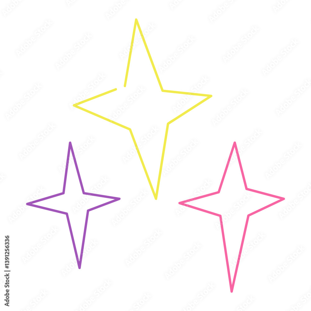 Obraz premium Star Hand Drawn Doodle