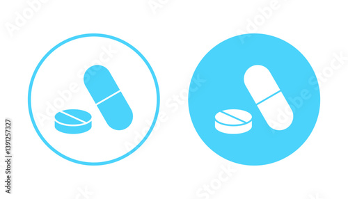 Pills icon vector. capsule icon. Drug sign and symbol