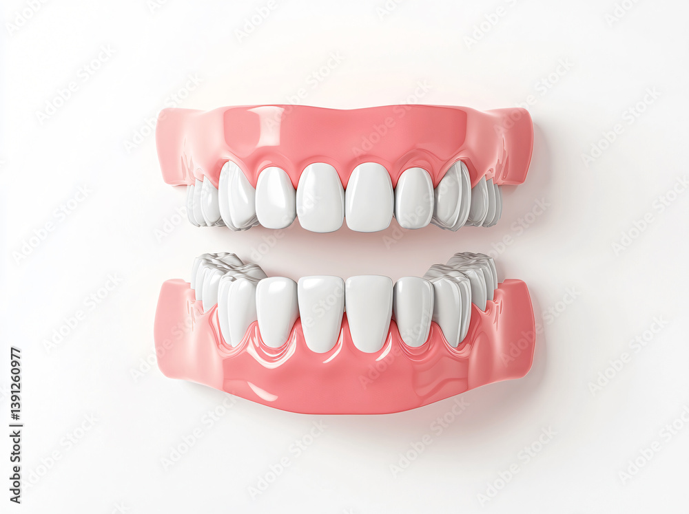 Fototapeta premium 3D tooth model isolated on the background