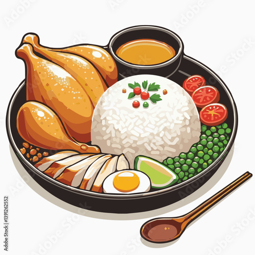 delicious, food, lunch, chicken, dish, asian, dinner, gourmet, rice, white, cuisine, sauce, healthy, cucumber, meal, breakfast, singapore, soup, restaurant, chinese, closeup, background, green, cultur