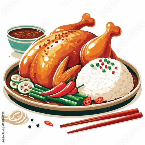 delicious, food, lunch, chicken, dish, asian, dinner, gourmet, rice, white, cuisine, sauce, healthy, cucumber, meal, breakfast, singapore, soup, restaurant, chinese, closeup, background, green, cultur