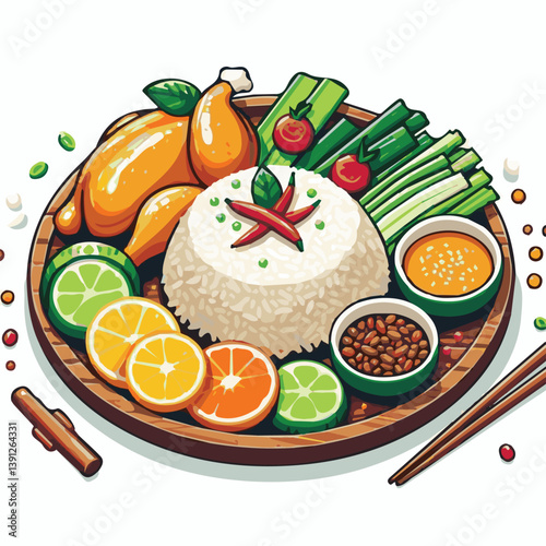 delicious, food, lunch, chicken, dish, asian, dinner, gourmet, rice, white, cuisine, sauce, healthy, cucumber, meal, breakfast, singapore, soup, restaurant, chinese, closeup, background, green, cultur