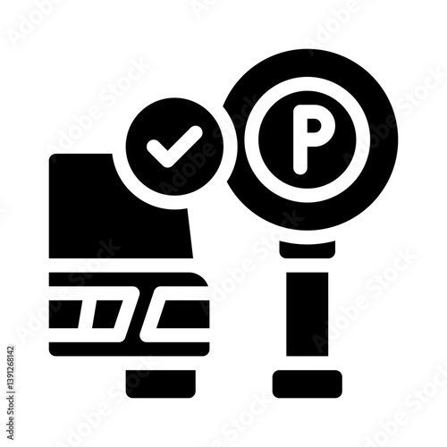 parking glyph icon