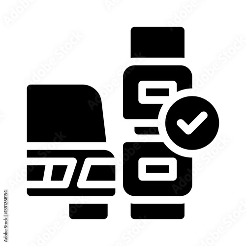 seat belt glyph icon