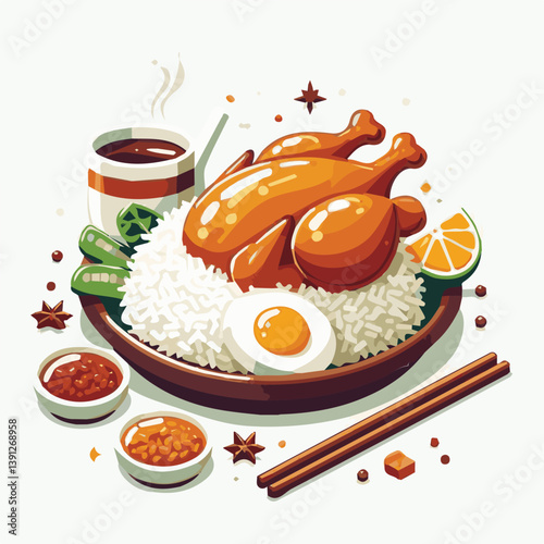delicious, food, lunch, chicken, dish, asian, dinner, gourmet, rice, white, cuisine, sauce, healthy, cucumber, meal, breakfast, singapore, soup, restaurant, chinese, closeup, background, green, cultur
