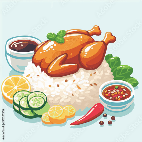 delicious, food, lunch, chicken, dish, asian, dinner, gourmet, rice, white, cuisine, sauce, healthy, cucumber, meal, breakfast, singapore, soup, restaurant, chinese, closeup, background, green, cultur