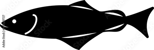 silhouette of a fish,Atlantic salmon silhouette. Vector illustration.