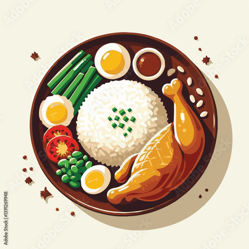 delicious, food, lunch, chicken, dish, asian, dinner, gourmet, rice, white, cuisine, sauce, healthy, cucumber, meal, breakfast, singapore, soup, restaurant, chinese, closeup, background, green, cultur