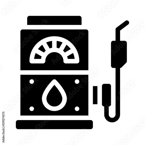 diesel pump glyph icon