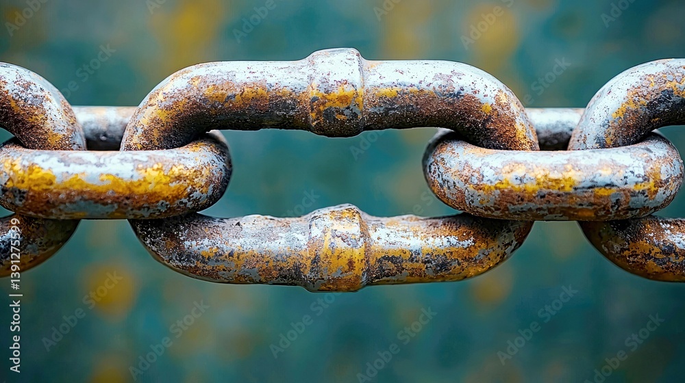 Close-up of a Rusty Chain: Texture, Strength, and Connection Close-up of a Rusty Chain: Texture, Strength, and Connection