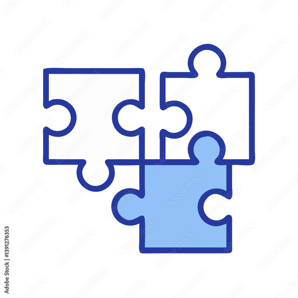 Puzzle Piece Matching Icon Design Puzzle Piece Matching Icon Design