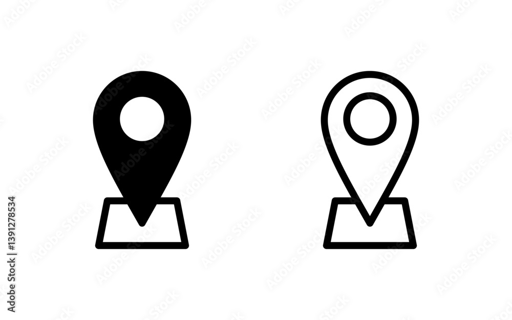 Address icon vector illustration. home location sign and symbol. pinpoint