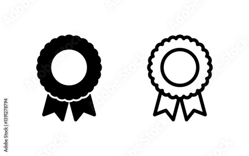 Badge icon vector illustration. Awards icon vector. Achieve sign and symbols. Stamp
