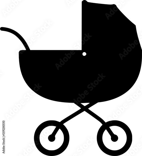 Baby carriage icon, vector illustration
