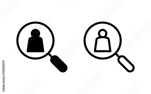 Hiring icon vector illustration. Search job vacancy sign and symbol. Human resources concept. Recruitment