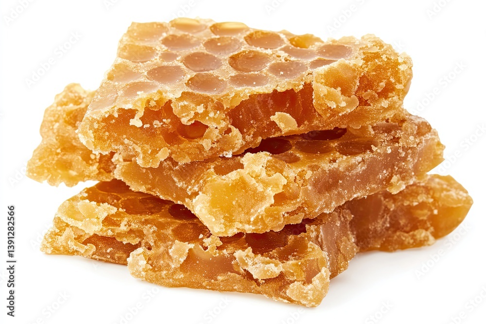 A realistic photo of Honeycomb Toffee A realistic photo of Honeycomb Toffee