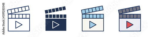 Video Icons Collection – Multiple Vector Styles Included