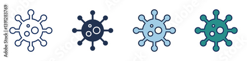 Virus Disease Icons Collection – Multiple Vector Styles Included