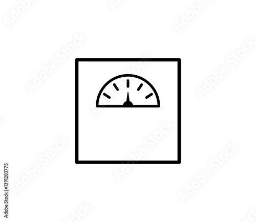 シンプルな体重計のアイコンイラスト　ベクター
