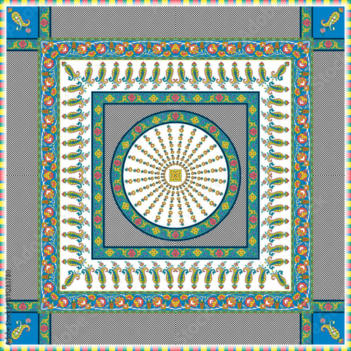 Vibrant Multicolor Bandana Scarf – Stylish Unisex Kerchief, Head Wrap & Neck Scarf