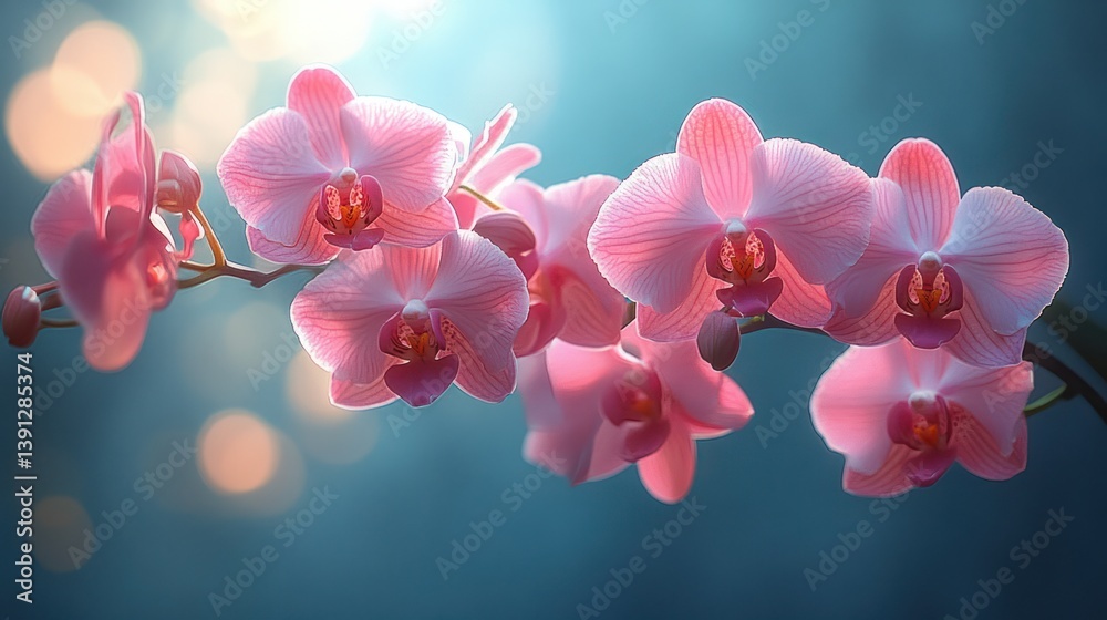 Pink orchid flowers nature beauty