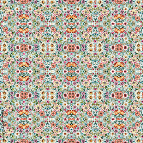 Versatile Colorful Pattern for Textile Design