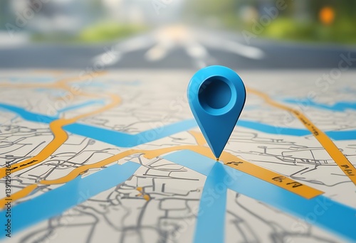location element navigation gps place route locator background pointer position direction mark travel destination design road render blue 3d pin marker sign symbol map icon graphic point flat buttons