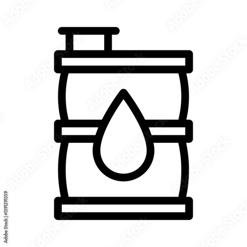 oil barrel line icon