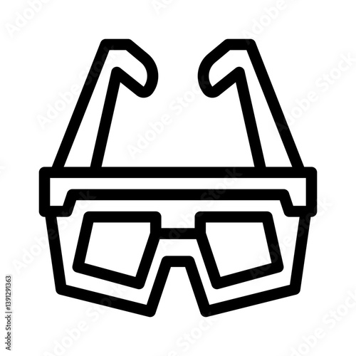 safety glasses line icon