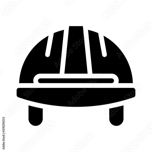 hard hat glyph icon