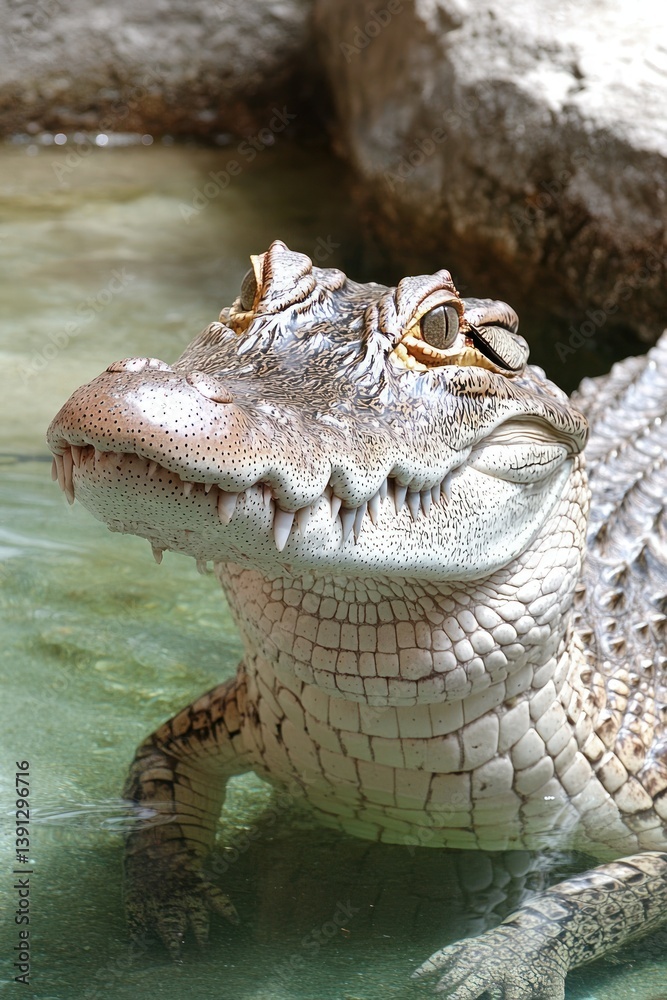 Obraz premium Close-up of an alligator in water