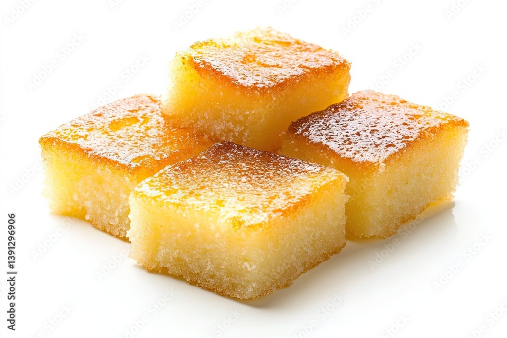 A realistic photo of Basbousa 