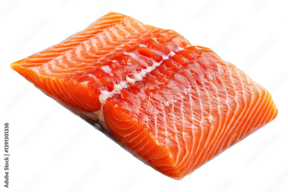 Piece of salmon isolated on transparent background Piece of salmon isolated on transparent background