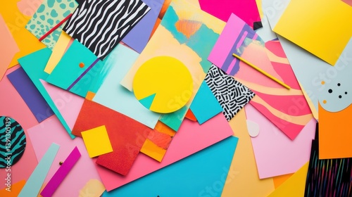 A vibrant depiction of innovative branding materials designed and showcased by women marketers.