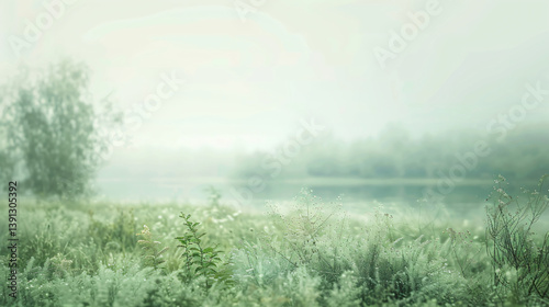 Soft Blurred Forest Nature Painting