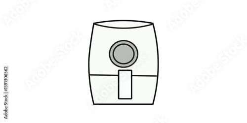 Air fryer icon isolate white background vector stock illustration