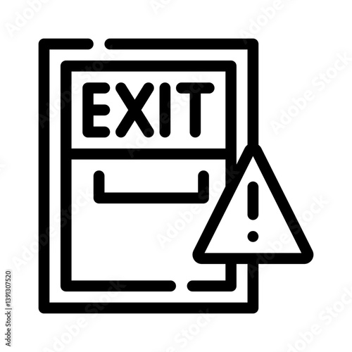 emergency exit line icon