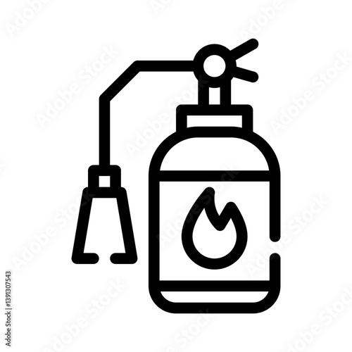fire extinguisher line icon