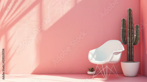 Smooth Pink Wall And Decor