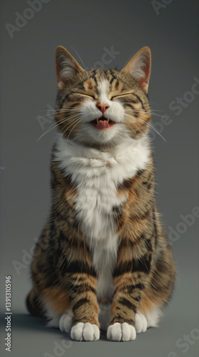 Happy Cat Licking Lips