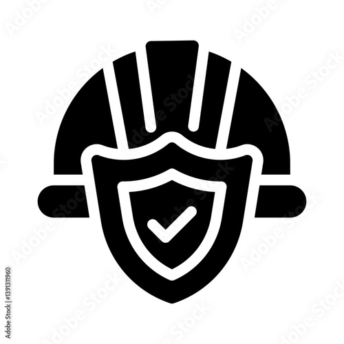 safety barrier glyph icon